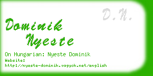 dominik nyeste business card